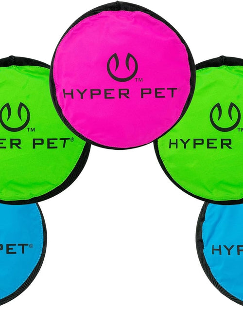 Load image into Gallery viewer, Flippy Flopper Dog Frisbee Interactive Dog Toys (Flying Disc Dog Fetch Toy - Floats in Water &amp; Safe on Teeth) 2 Pack or 5 Pack, Colors Will Vary

