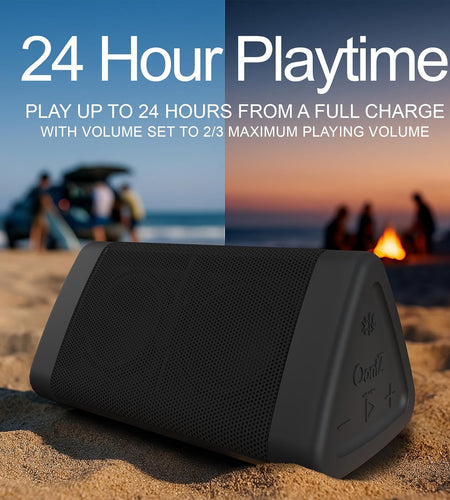 Oontz Angle 3 Bluetooth Speaker, up to 100 Ft Wireless Range, Portable Speaker for Iphone, Android Phones, Louder Volume, Crystal Clear Sound, Rich Bass, IPX5 Portable Bluetooth Speaker (Black)