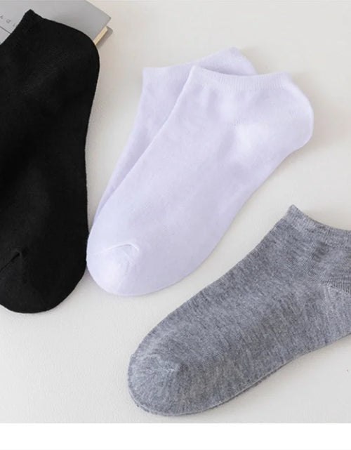 Load image into Gallery viewer, 8 Pairs Women/Men Boat Socks Invisible Low Cut Silicone Non-Slip Summer No-Show Ankle Socks Solid Color Casual Breathable
