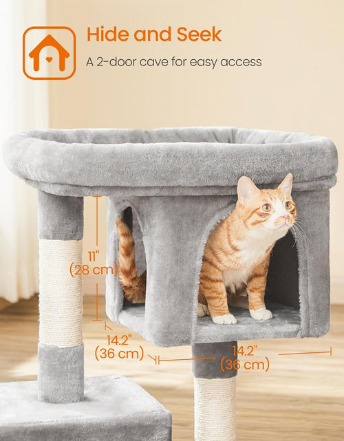 Load image into Gallery viewer, Cat Tree for Large Cats, Cat Tower 2 Cozy Plush Condos and Sisal Posts
