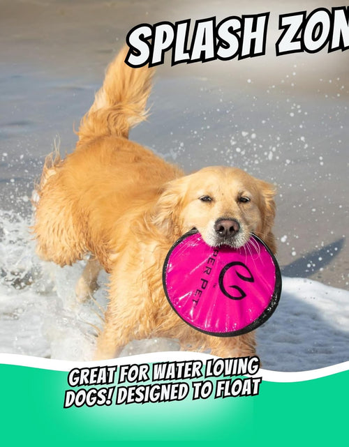 Load image into Gallery viewer, Flippy Flopper Dog Frisbee Interactive Dog Toys (Flying Disc Dog Fetch Toy - Floats in Water &amp; Safe on Teeth) 2 Pack or 5 Pack, Colors Will Vary
