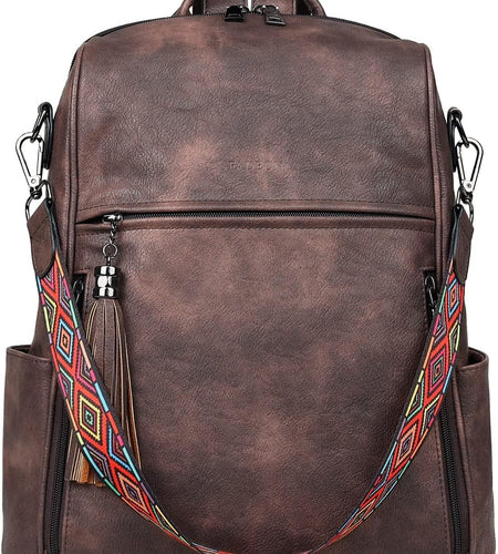 Leather Backpack Purse for Women Designer Ladies Shoulder Book Bag Fashion Convertible Travel Backpack Purses