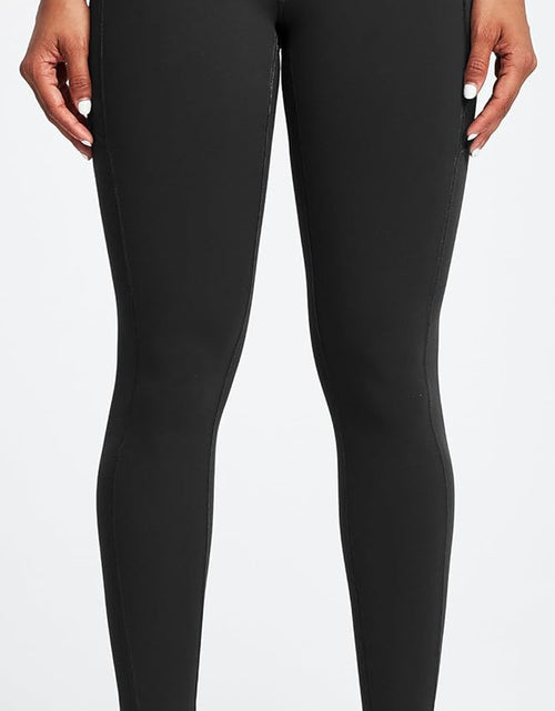Load image into Gallery viewer, Fleece Lined Leggings with Pockets for Women Thermal Leggings Warm Leggings Women Winter High Waisted Yoga Pants
