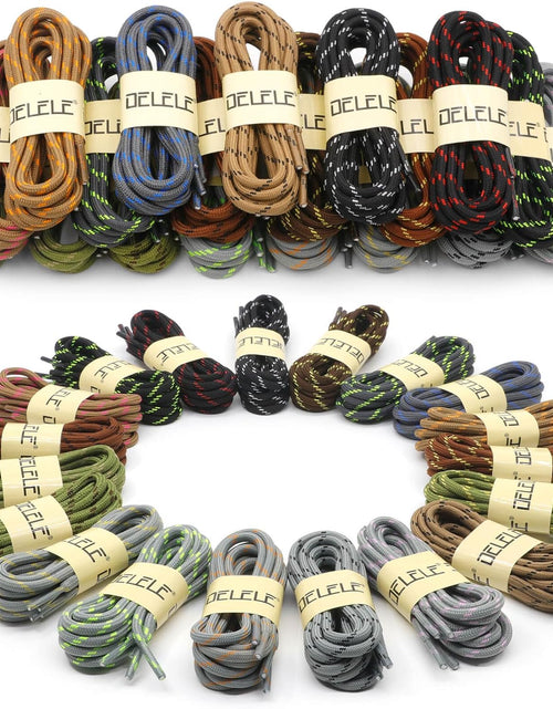 Load image into Gallery viewer, 2 Pair Work Boot Laces Outdoor Mountaineering Hiking Walking Shoelaces
