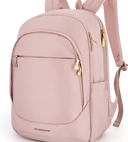 Collge Laptop Backpack, 15.6 Inch Laptop Travel Backpack for Women, College Computer Bookbag Casual Bag for Work Travel College, Gifts for Women,Pink