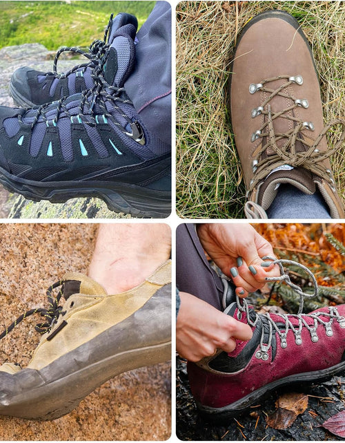 Load image into Gallery viewer, 2 Pair Work Boot Laces Outdoor Mountaineering Hiking Walking Shoelaces
