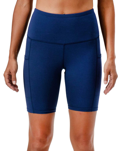 Load image into Gallery viewer, Women'S 2-Pack High Waist Workout Yoga Running Exercise Shorts with Side Pockets
