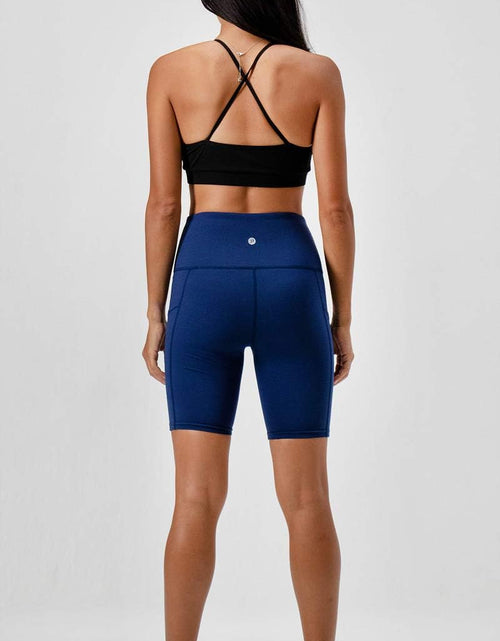 Load image into Gallery viewer, Women'S 2-Pack High Waist Workout Yoga Running Exercise Shorts with Side Pockets
