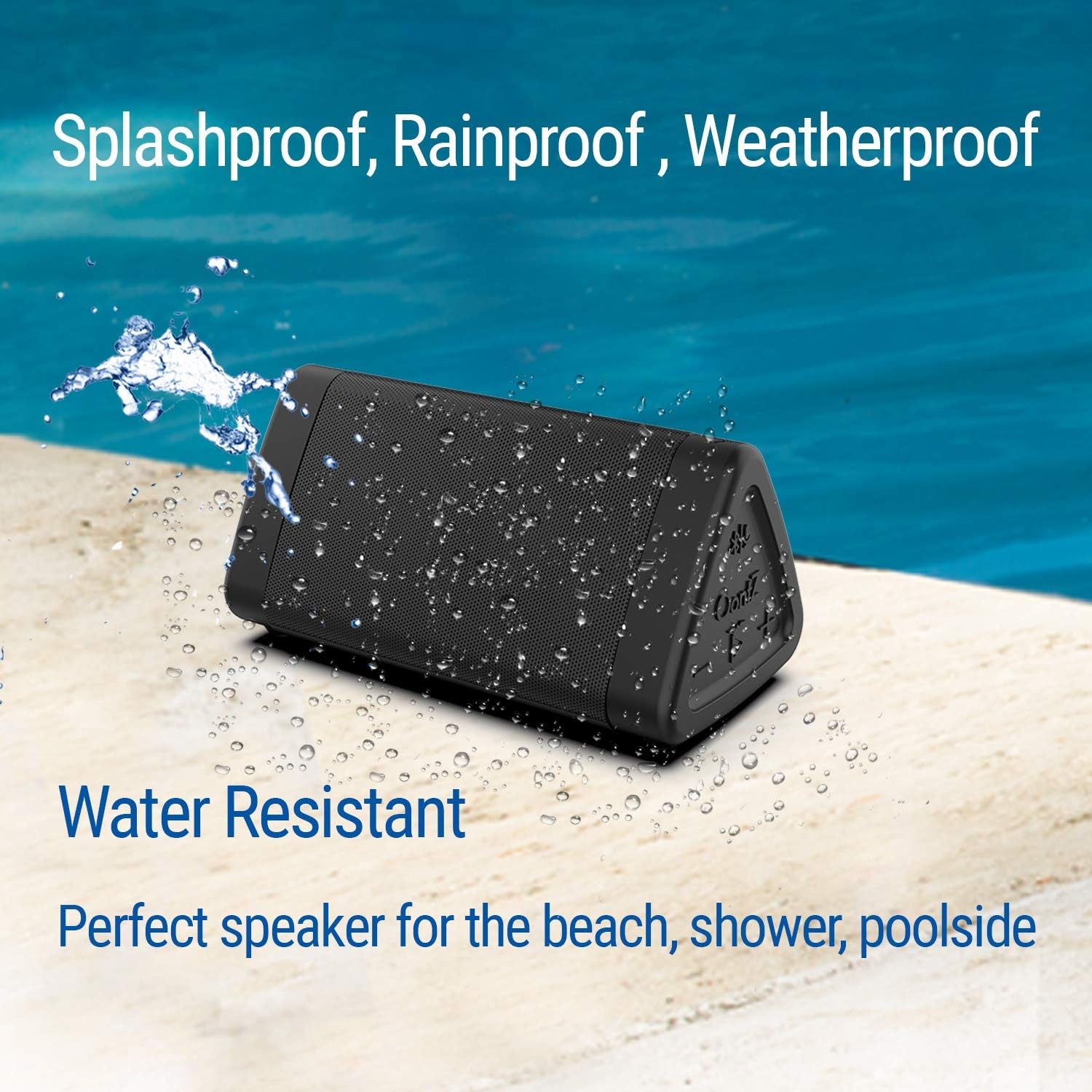 Oontz Angle 3 Bluetooth Speaker, up to 100 Ft Wireless Range, Portable Speaker for Iphone, Android Phones, Louder Volume, Crystal Clear Sound, Rich Bass, IPX5 Portable Bluetooth Speaker (Black)