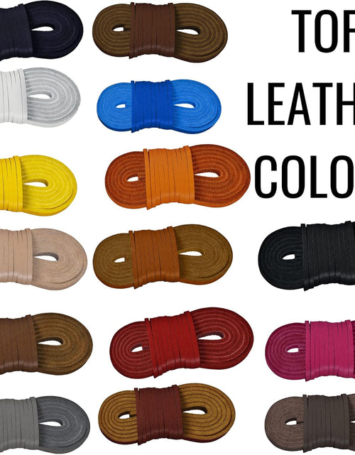 Load image into Gallery viewer, Leather Boot Laces|1/8 Inch Thick 72 Inches Long|2 Leather Strips [1 Pair]
